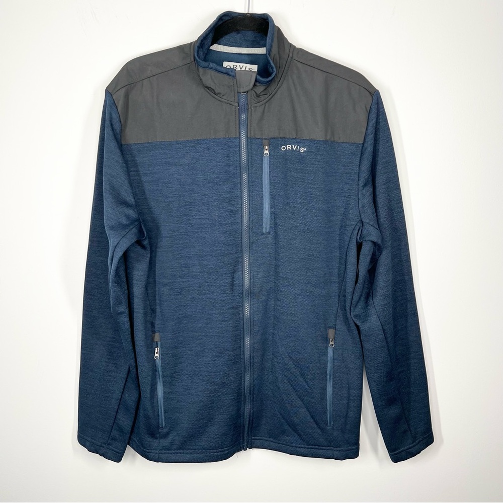 Orvis Bonded Mesh Full Zip Jacket Blue XL